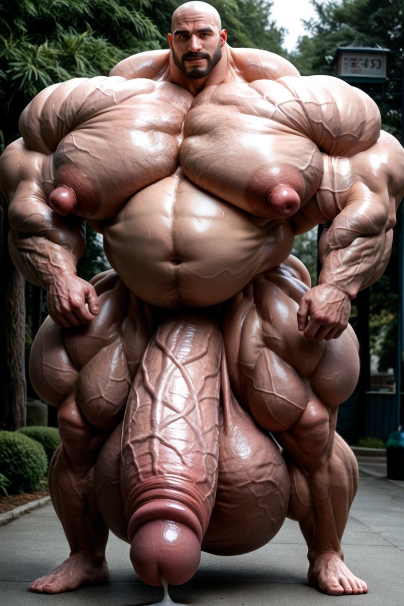 Bald, Too Much Male Hormone, Hyper Veiny Cock Porno gay IA