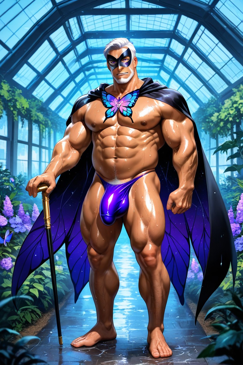 Handsome Hunky Top, Blue Hour, Man AI Gay Porn