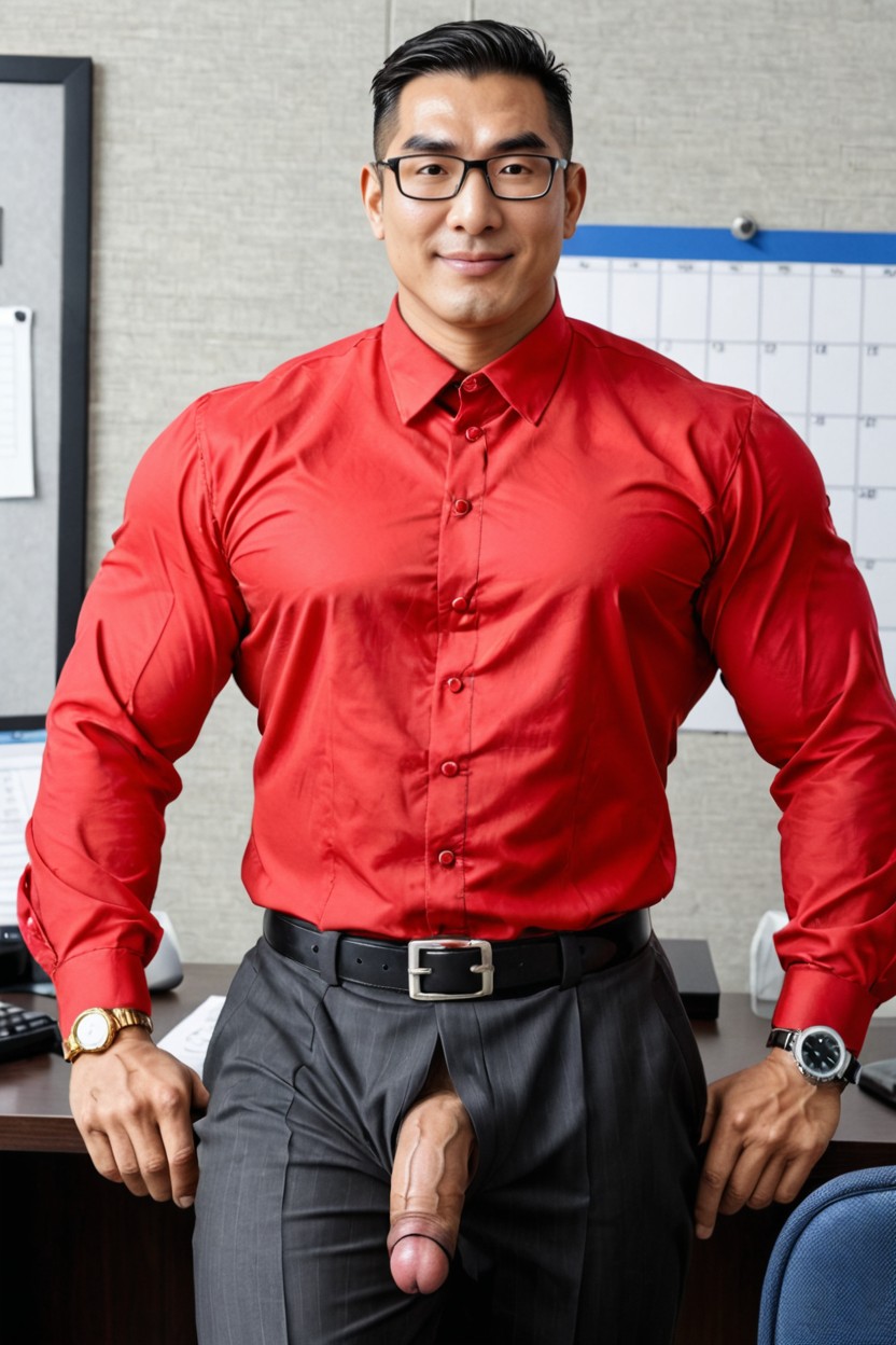 Well-groomed, Wide Lats, Elegant Office Style Porno gay IA