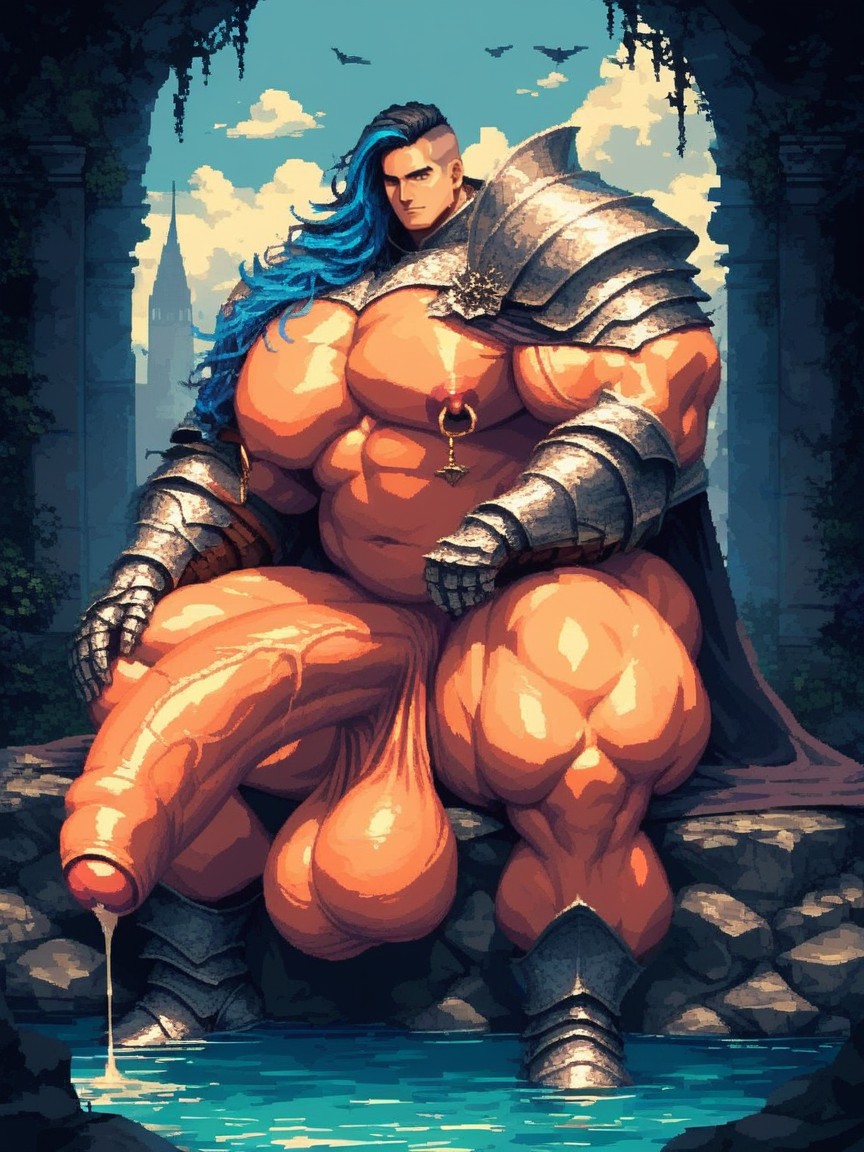 Impossibly Long Hyper Penis, Thick Fat Body, Sitting By Water Porno gay IA