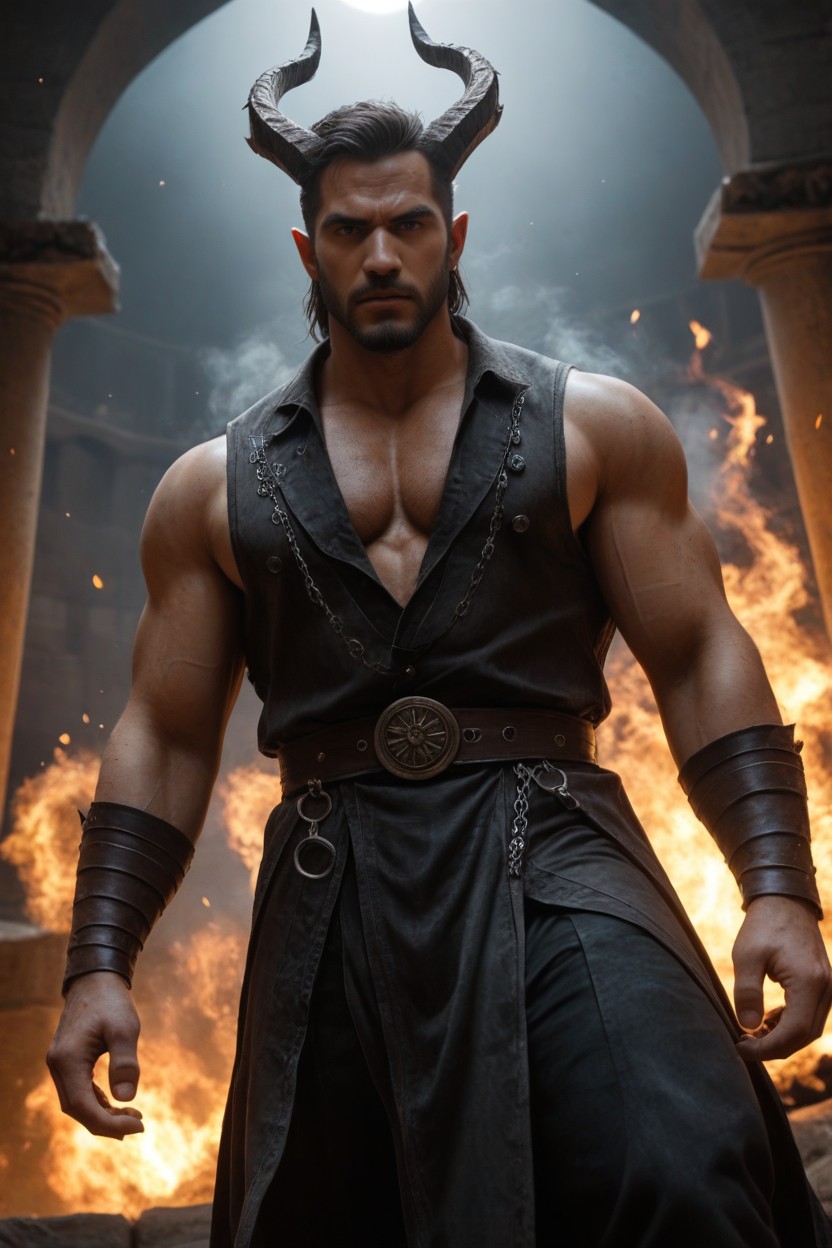 Camera Positioned Slightly Below Chest Level, Photorealistic, Massive And Broad-shouldered Physique AI Gay Porn