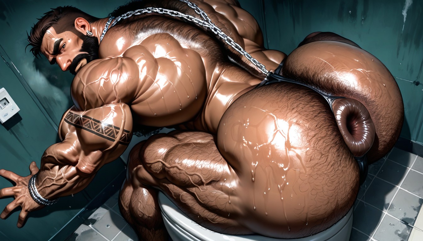 Naked, Massive Legs, Hairy Balls AI Gay Porn