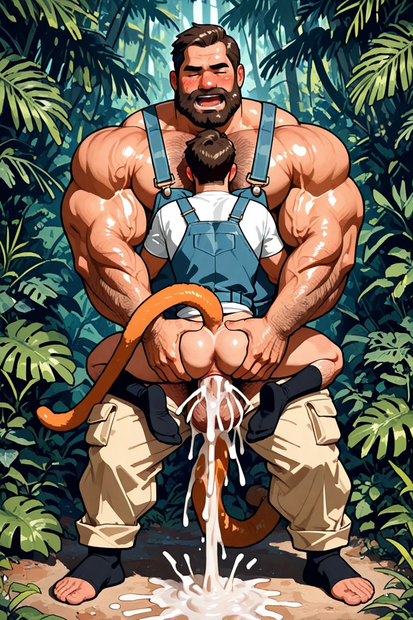 Man With A Tail, Dense Jungle, Vagina Sex AI Gay Porn