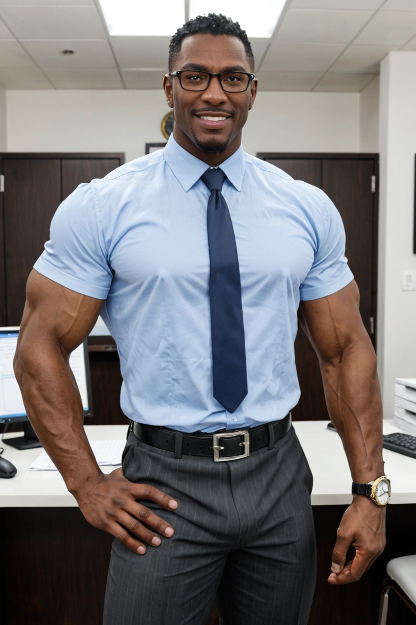Elegant Office Style, Smooth Skin, Heavy-lidded Eyes AI Gay Porn