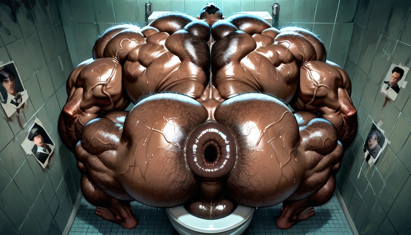 Hyper Wide Muscle Back, Harem, Huge Veins AI Gay Porn