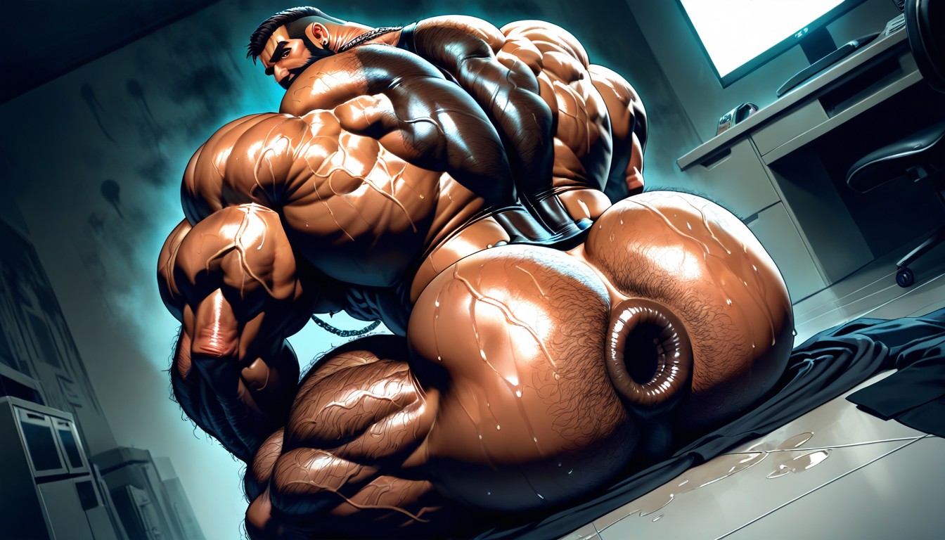 Muscular Ass, Massive Meaty Body, Detailed Muscles AI Gay Porn