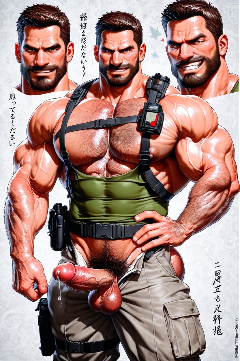 Oversize Pecs, Body Hair, Rokudenashi AI Gay Porn