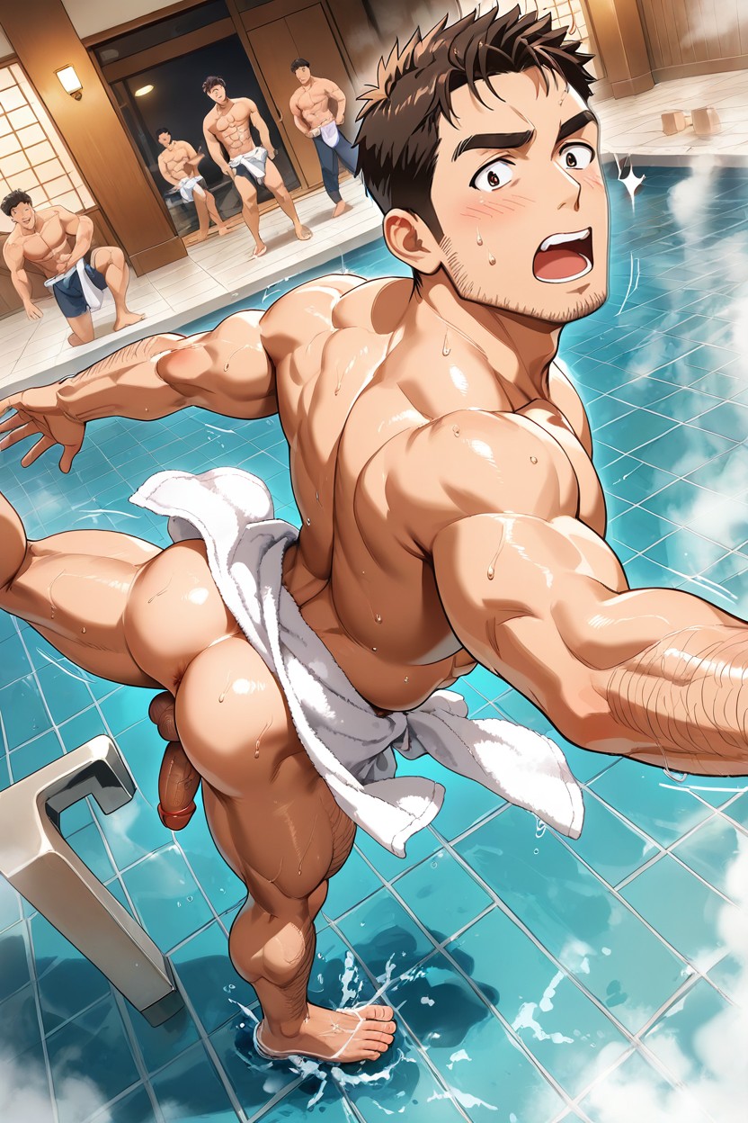 High Detail, Topless, View From Above AI Gay Porn