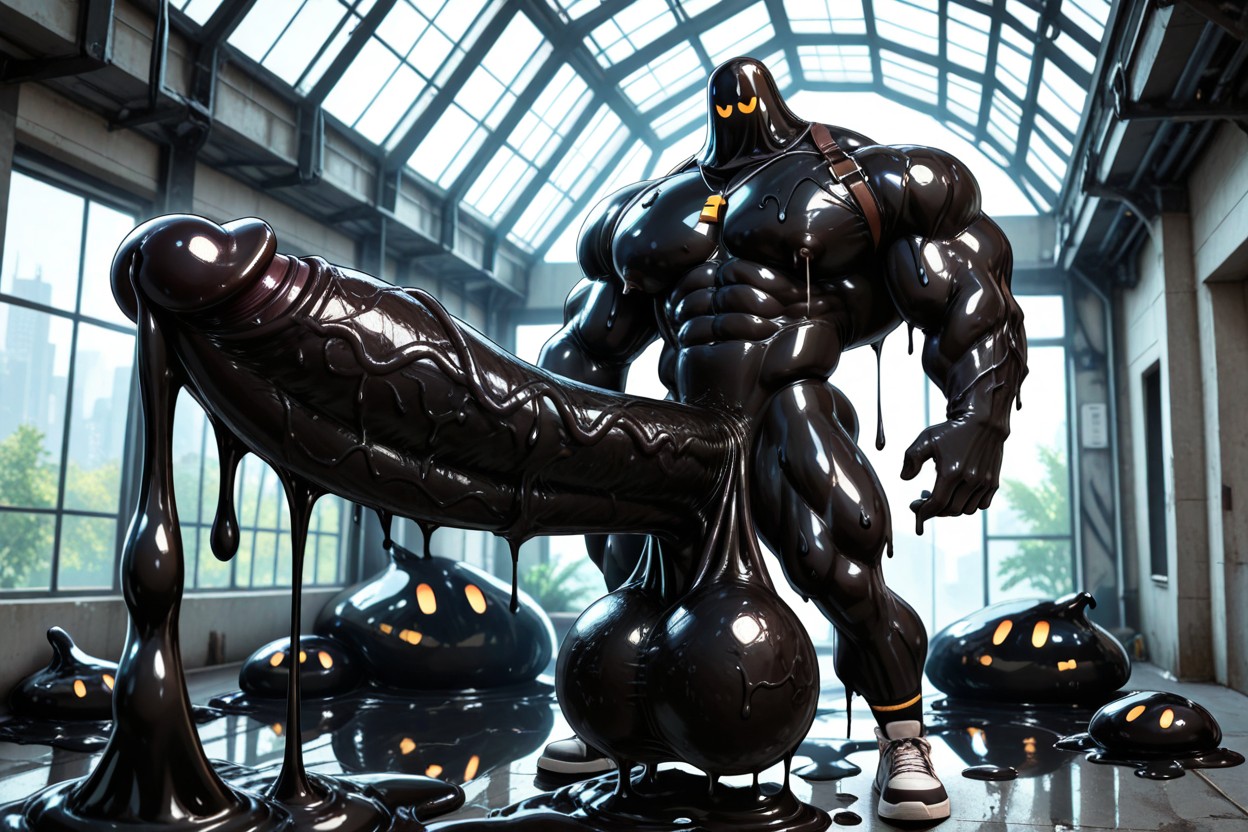 Hyper Slime, Impossibly Thick Hyper Penis, Very Sweaty Porno gay IA