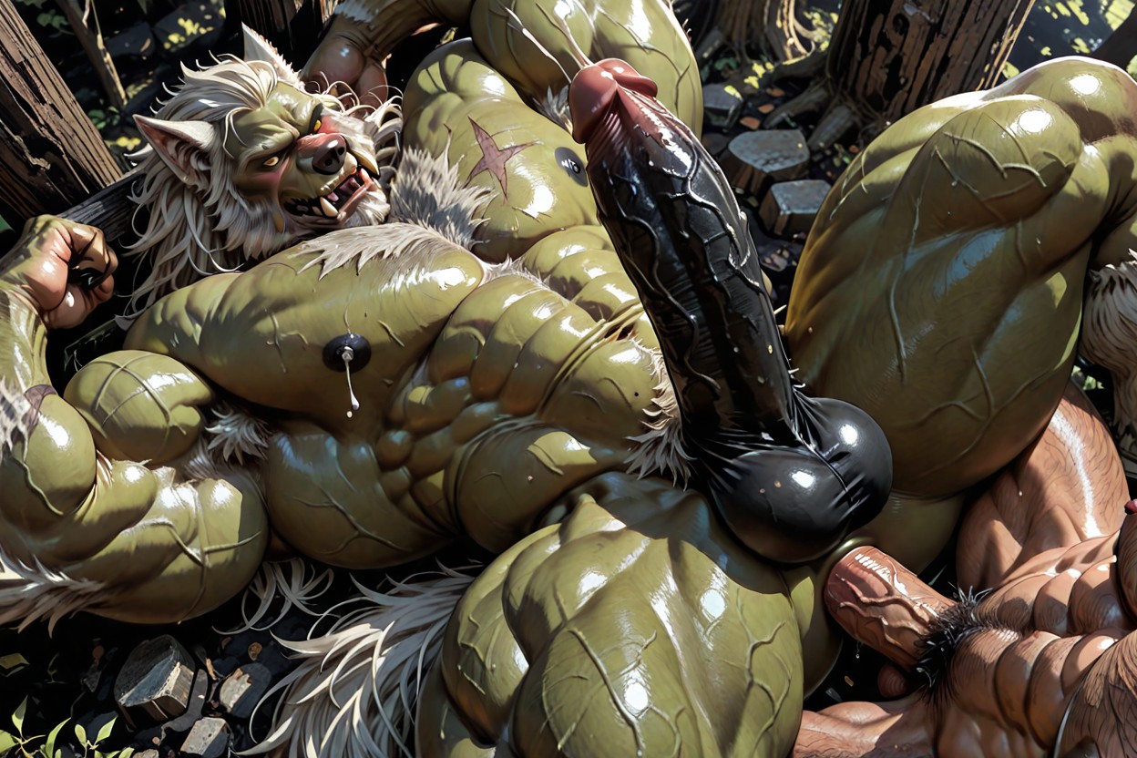 Cock In Pussy, Showing Off His Monster Ass, Thighs Wider Than Waist AI Gay Porn