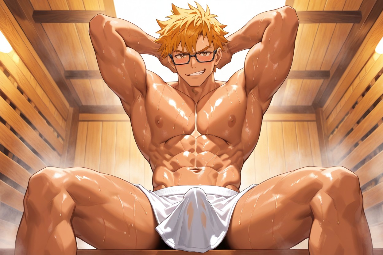 Sweaty, Spreading Legs, Smallcircumference Waist AI Gay Porn