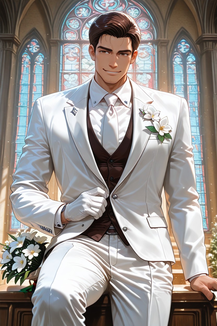 Dressing Room, Dark Brown Hair, Stubble Porno gay IA