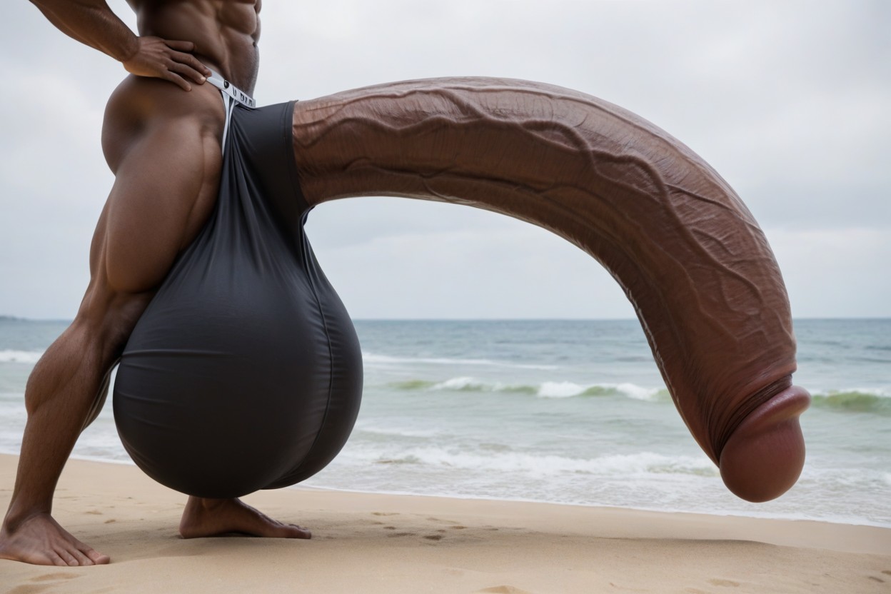 Oversized Hyper Gigantic Balls, Oversized Hyper Balls, Cock Bigger Than Body AI Gay Porn