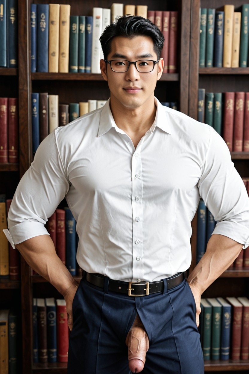 Wide Lats, Uncut Dick Size Moyen Downward, Fit AI Gay Porn