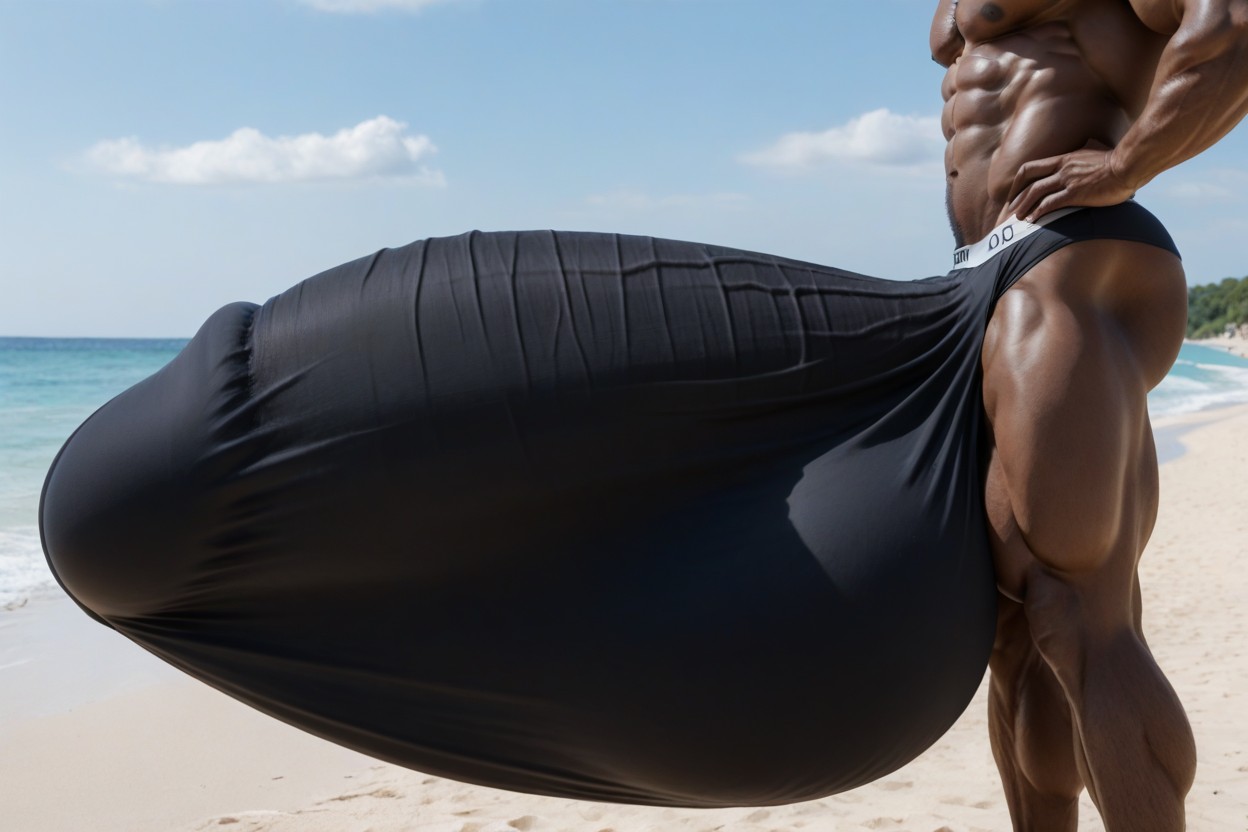 Cock Bigger Than Human, Waist Shot, Hyper Massive Balls AI Gay Porn