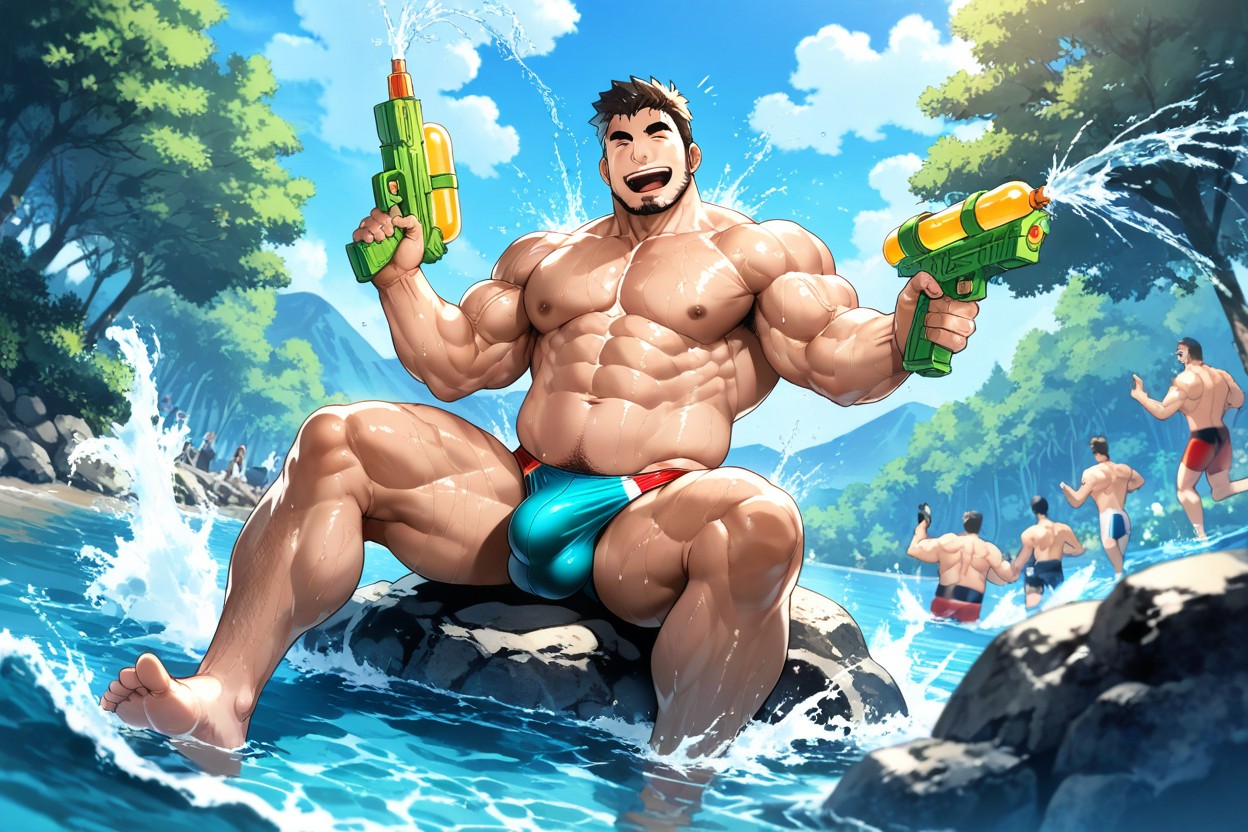Shore, Splashing, Spray Porno gay IA