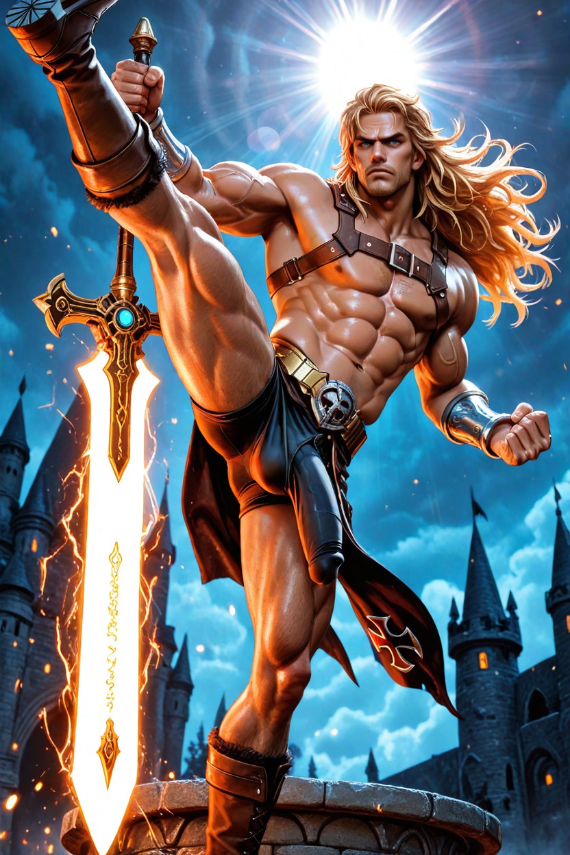 Prince Adam Of Eternia, Hdr, Massive Penis Erection AI Gay Porn