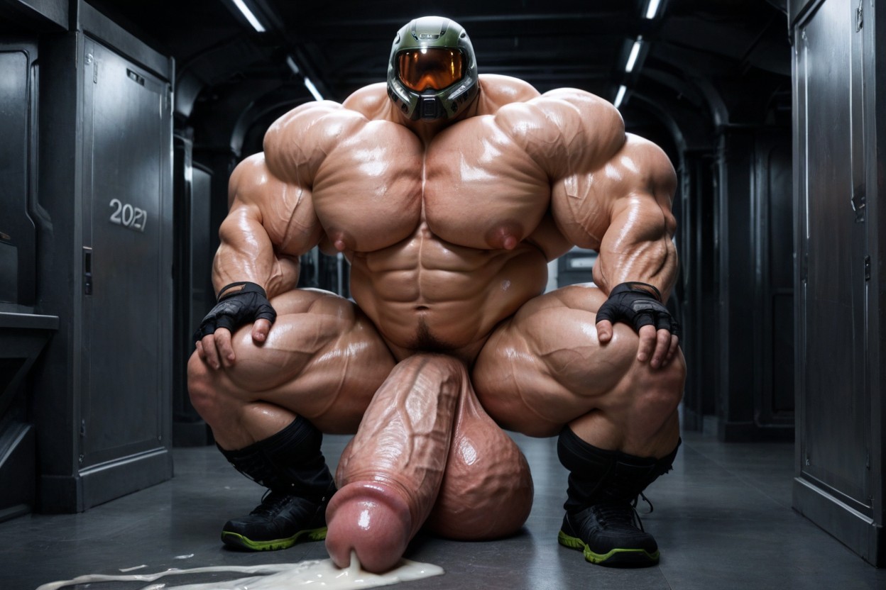 Hyper Wide Muscles, Massive Oversized Hyper Cock Men With Taut Massive Hyper Breasts; Massive Veiny Muscles, Oversized Hyper Muscles AI Gay Porn