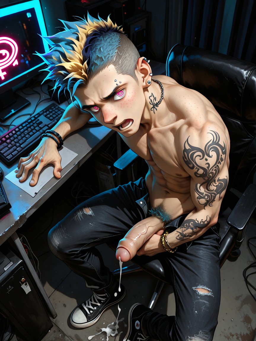 Fly Open, Gigantic, Sitting Chair AI Gay Porn