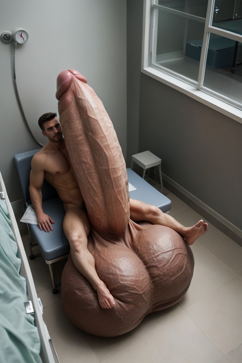 Detailed, Elevated Off The Ground On Giant Balls, Hugging Cock Porno gay IA