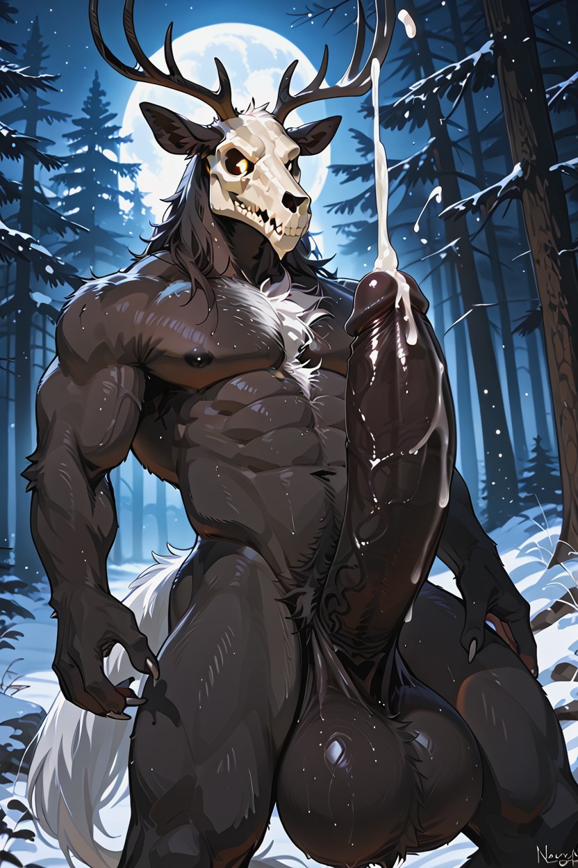 Anthro, Detailed Fur, Erect Penis AI Gay Porn
