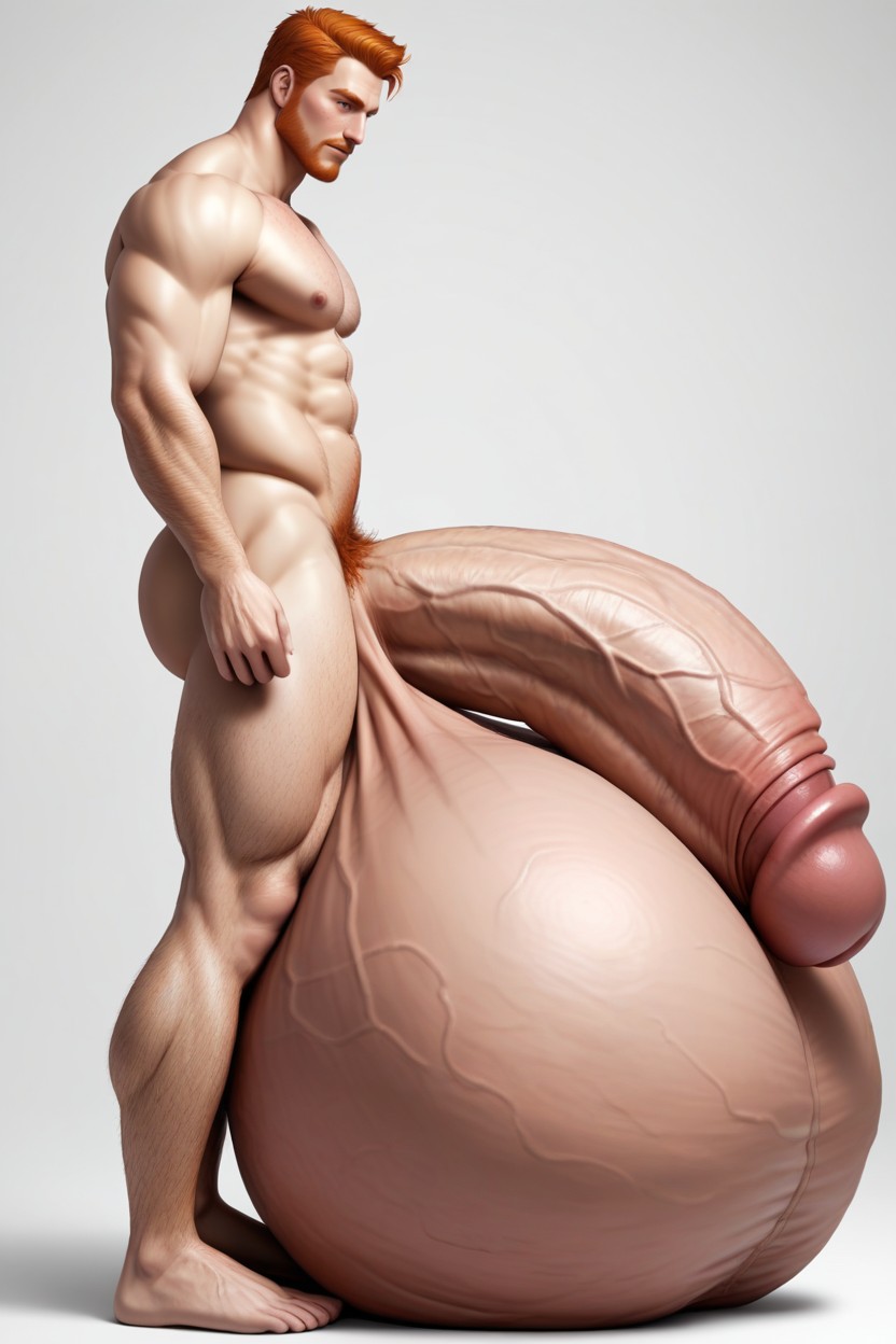 Facial Freckles, Naked, Extreme Hyper Balls AI Gay Porn