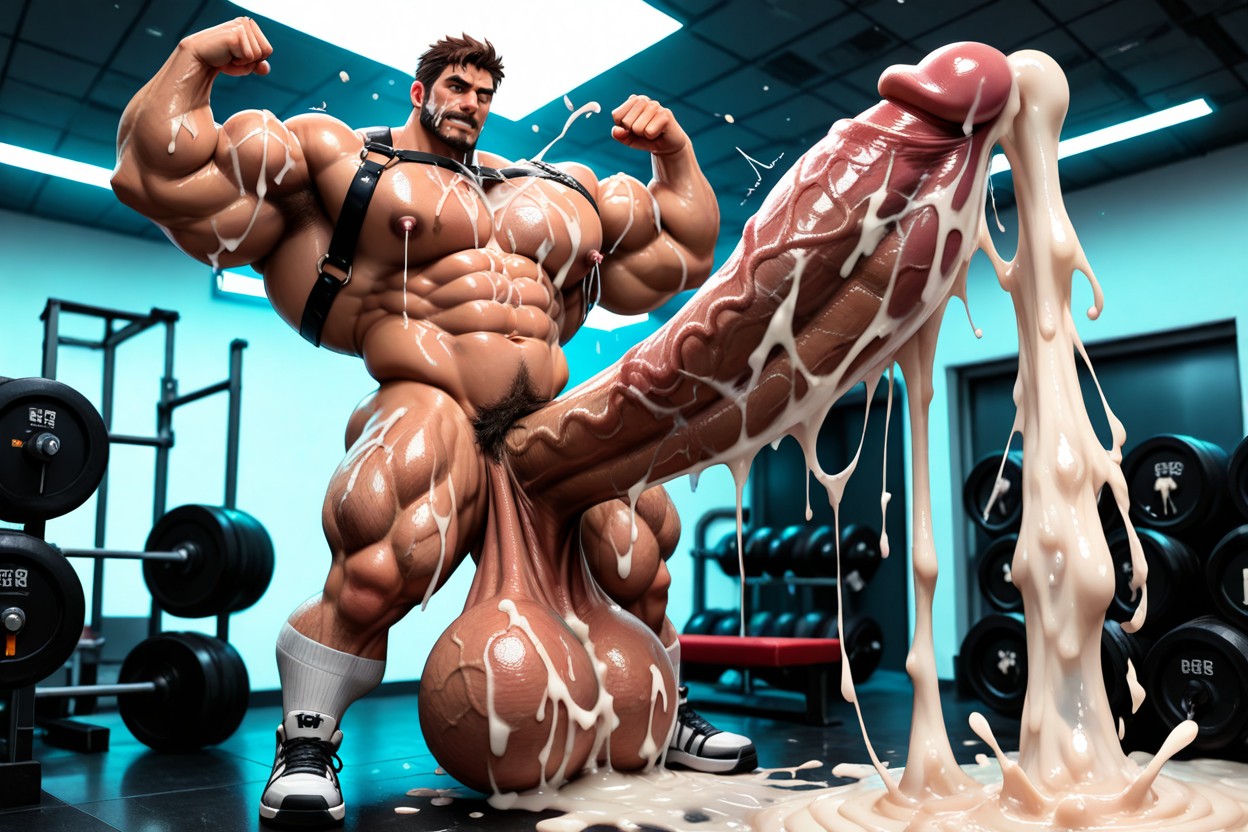 Hairy Chest, Gigantic Balls, Gigantic Balls AI Gay Porn