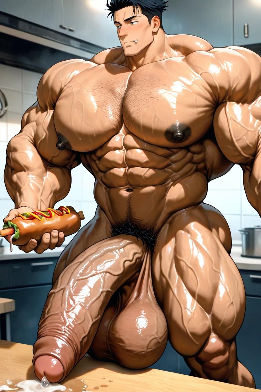 Perspective, Masculine, Hyper-muscular Porno gay IA