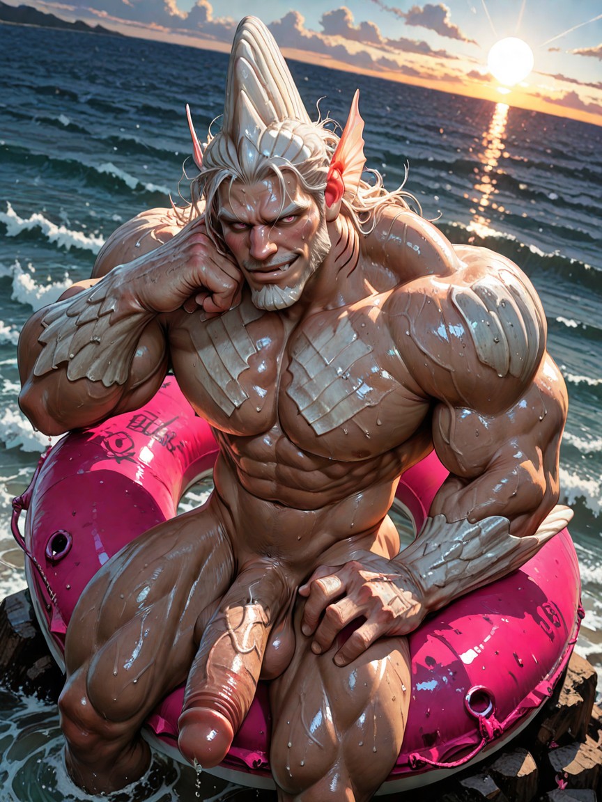 Veiny Body, Snatched Waist, White Pale Skin ゲイAIポルノ