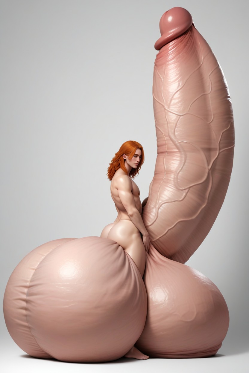 Massive Oversized Hyper Balls, Hyper Massive Cock, Massive Balls AI Gay Porn