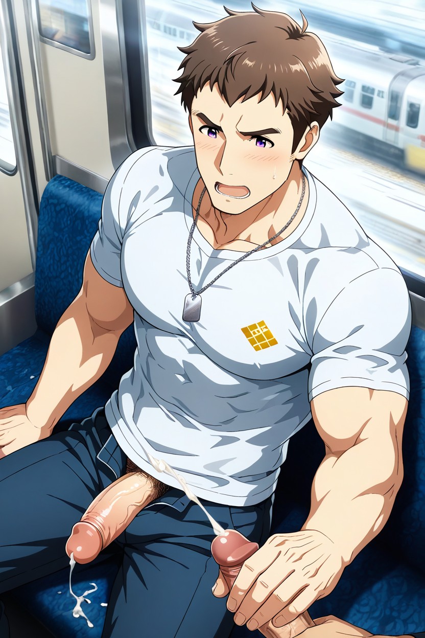 Clean-shaven, Handjob, Open Pants Porno gay IA