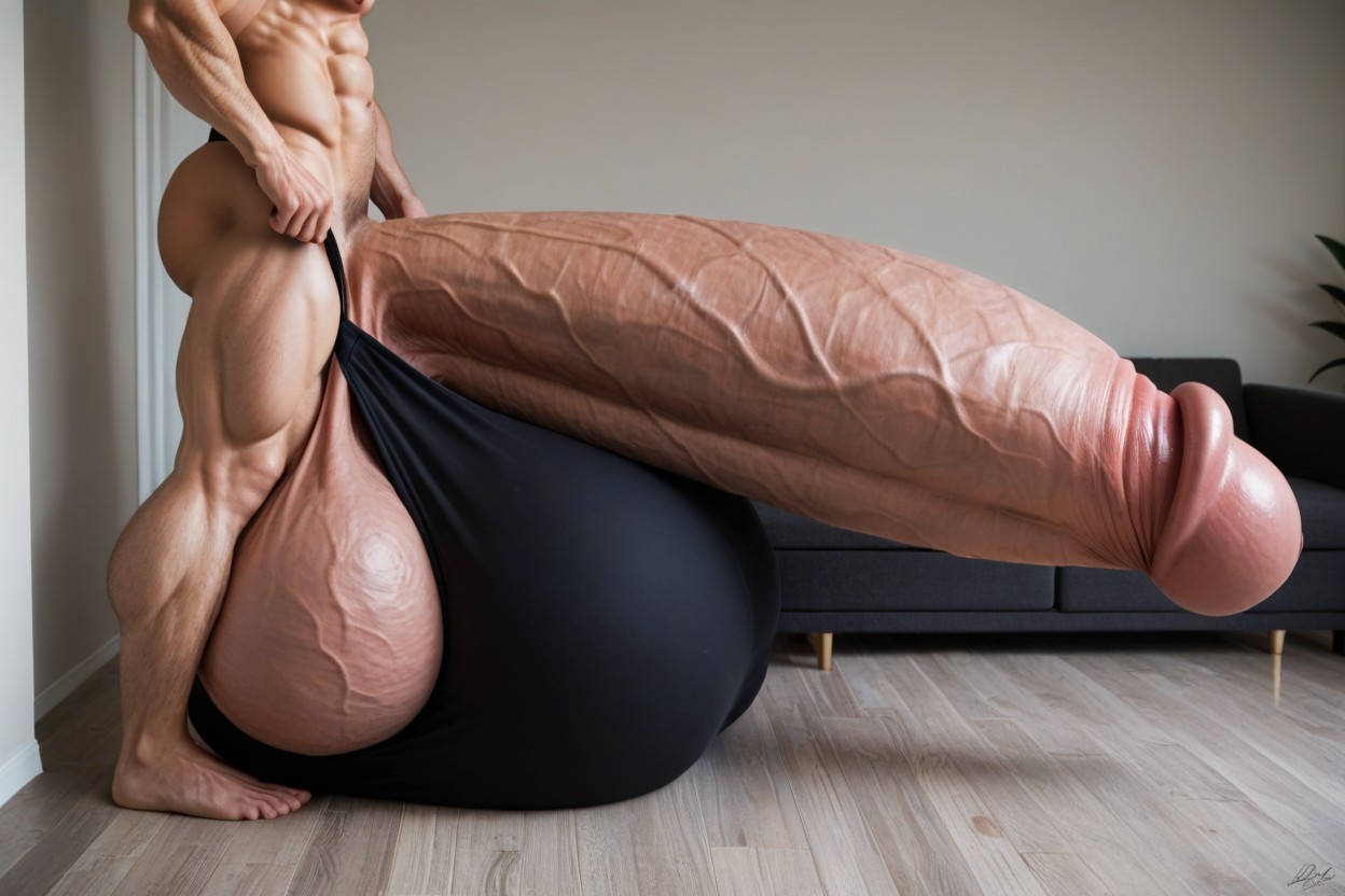 Growing Cock, Hyper Massive Balls, Oversized Hyper Balls AI Gay Porn