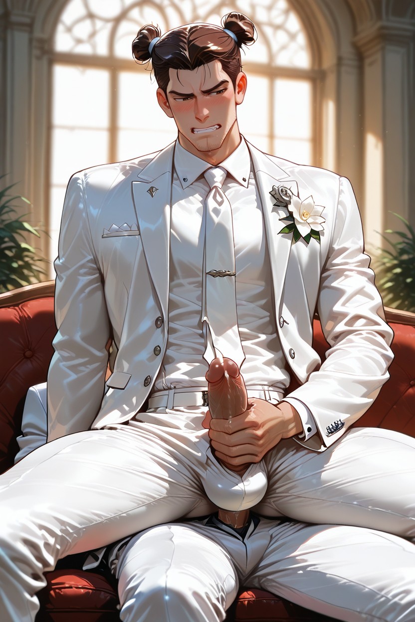 Huge Cumshot, White Shirt, Male Face Only Porno gay IA