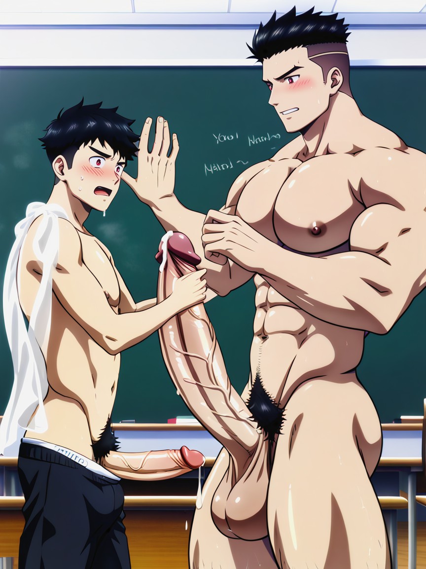 Men, Male Pixiecut Hair, Slight Motion Blur AI Gay Porn