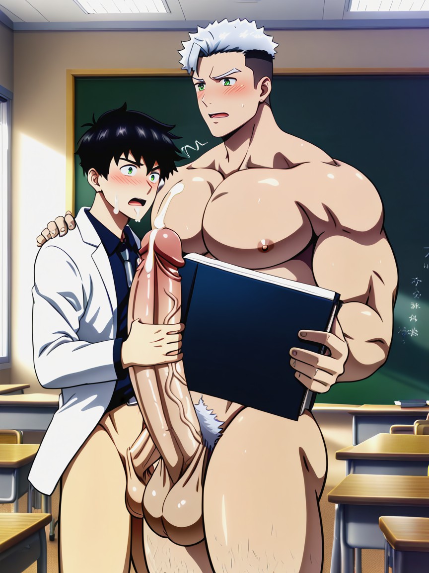 Gigantic Fully Erect Uncut Penis, Only Males, Male Only AI Gay Porn