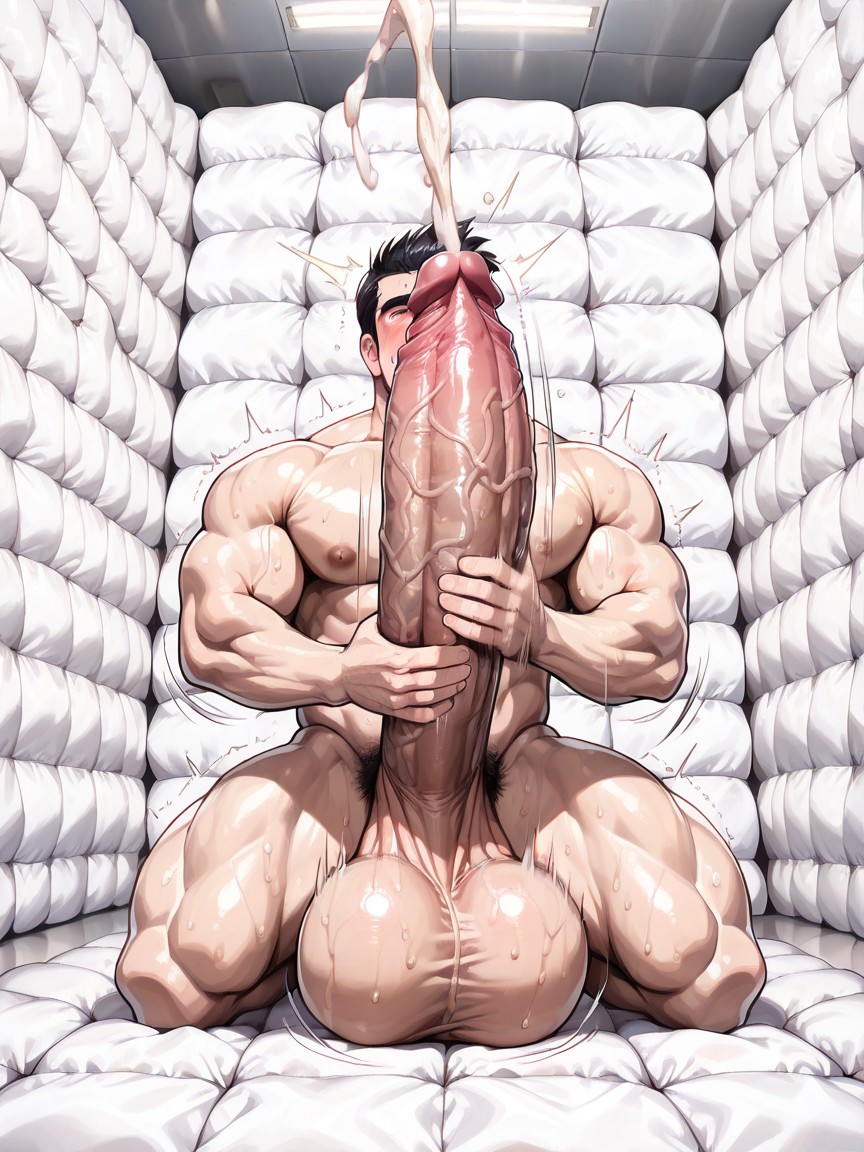 Man, Embarassed, Gimnasio Porno gay IA