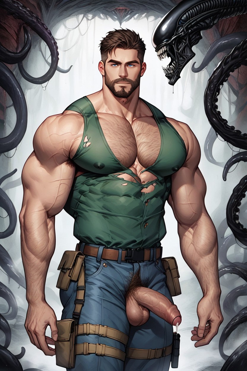 Artstyle, Fix Anatomy, Deep Muscle Lines AI Gay Porn