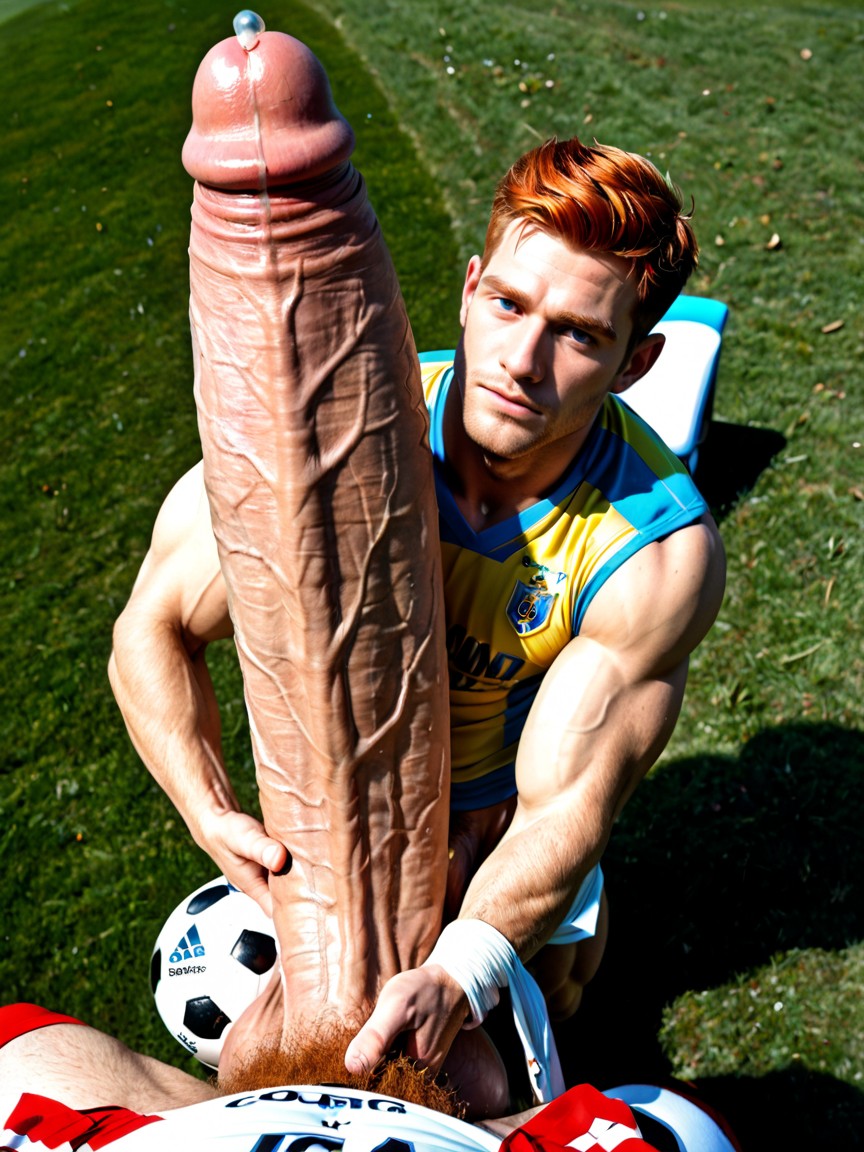 18+, Uncut Hyper Cock Many Times Longer Than His Body, Helping Hand AI Gay Porn