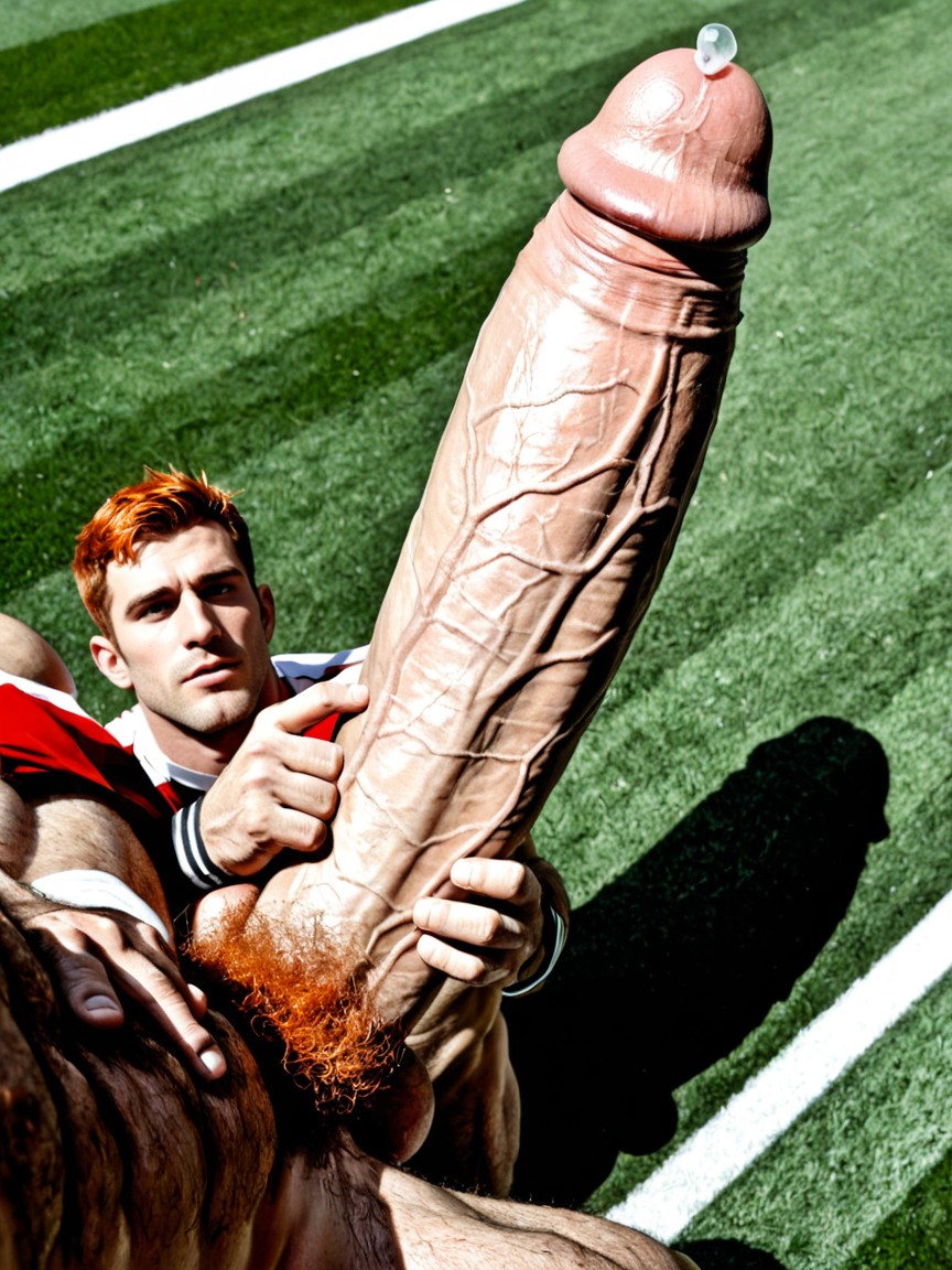 Male, Cock Focus, Uncut Hyper Cock Much Bigger Than Body AI Gay Porn