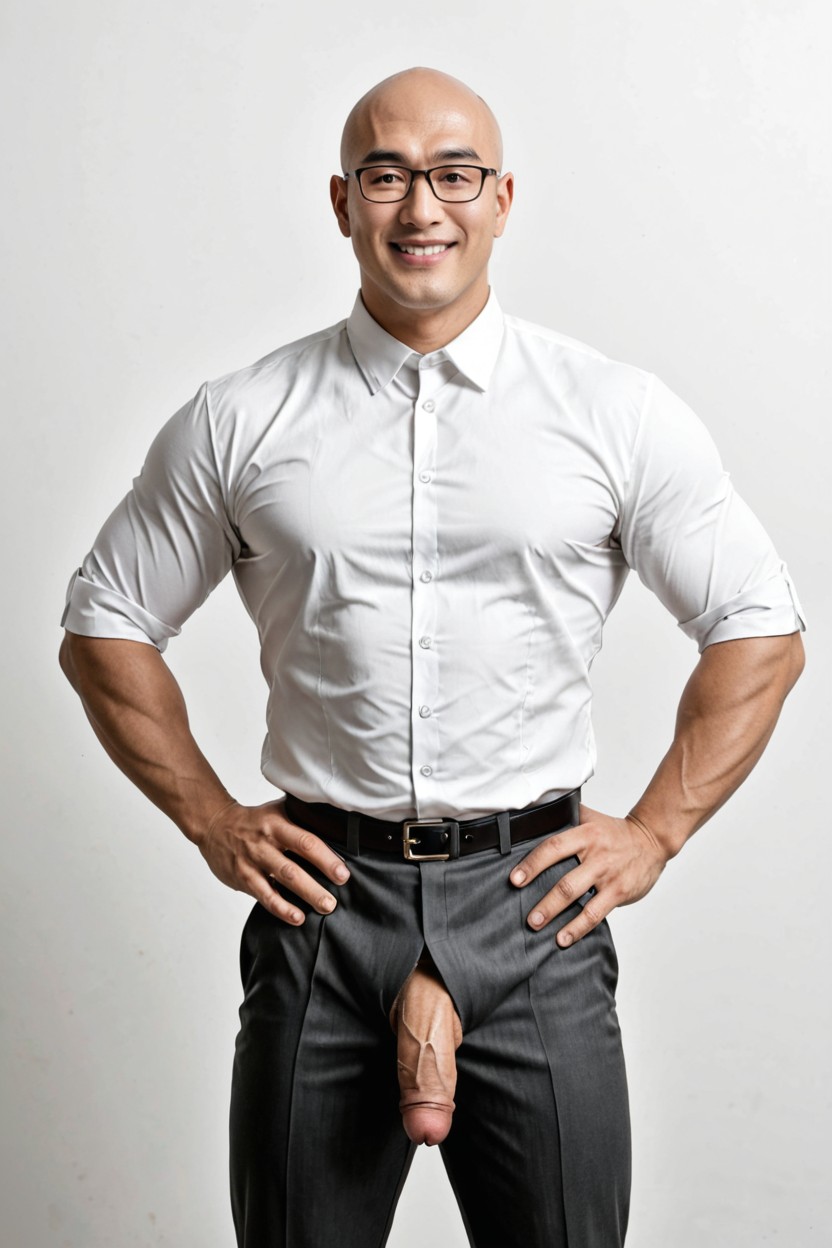 Smooth Skin, Fit, Flaccid Penis AI Gay Porn