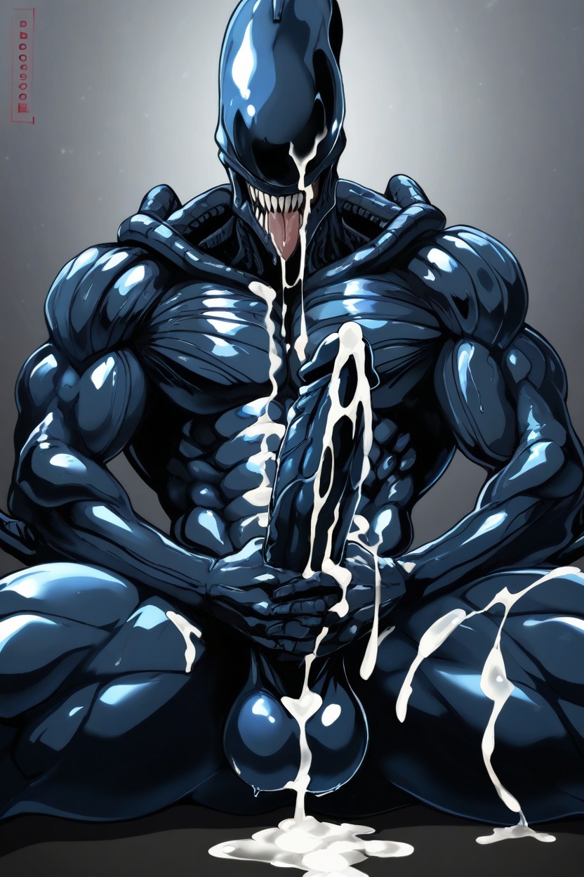 Masturbation, Wet Skin, Extremely Massive Hyper Cock Ridiculously Thick AI Gay Porn