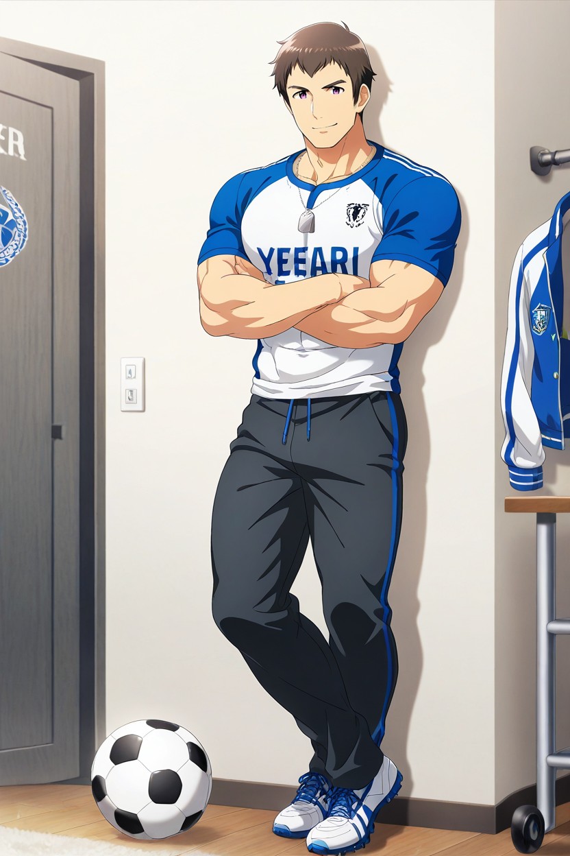 Tall, Clean-shaven, Tiptoe AI Gay Porn