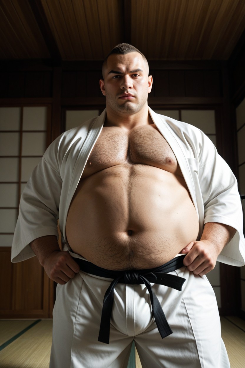 Black Eyes, Bottom Heavy, Shaved Head AI Gay Porn