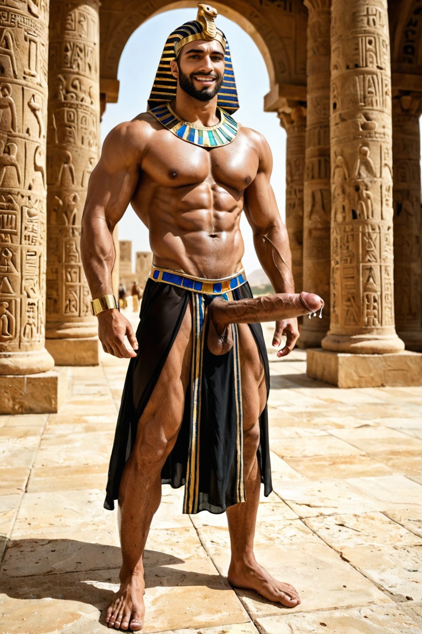Impossibly Long Hyper Penis, Egyptian Sex God, Big Mouth AI Gay Porn