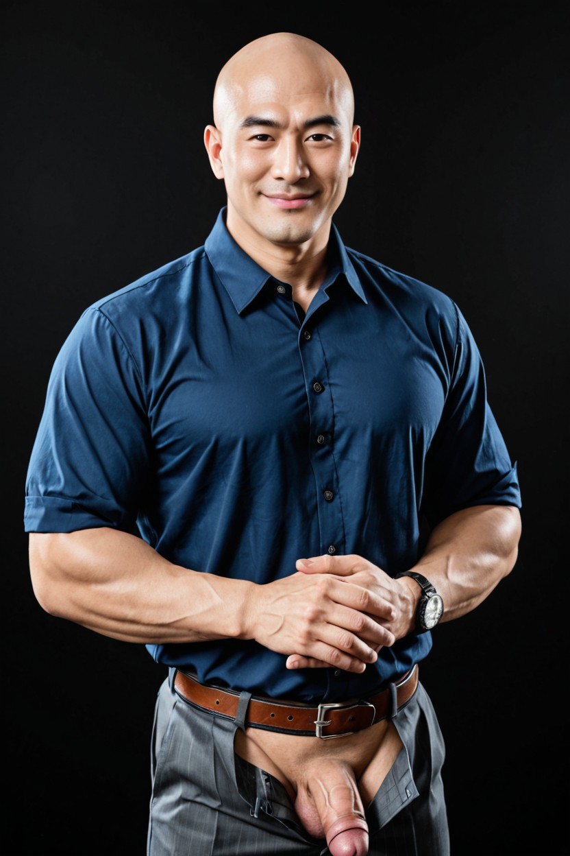 Anger Vein, Arms Crossed, Very Broad Shoulders AI Gay Porn