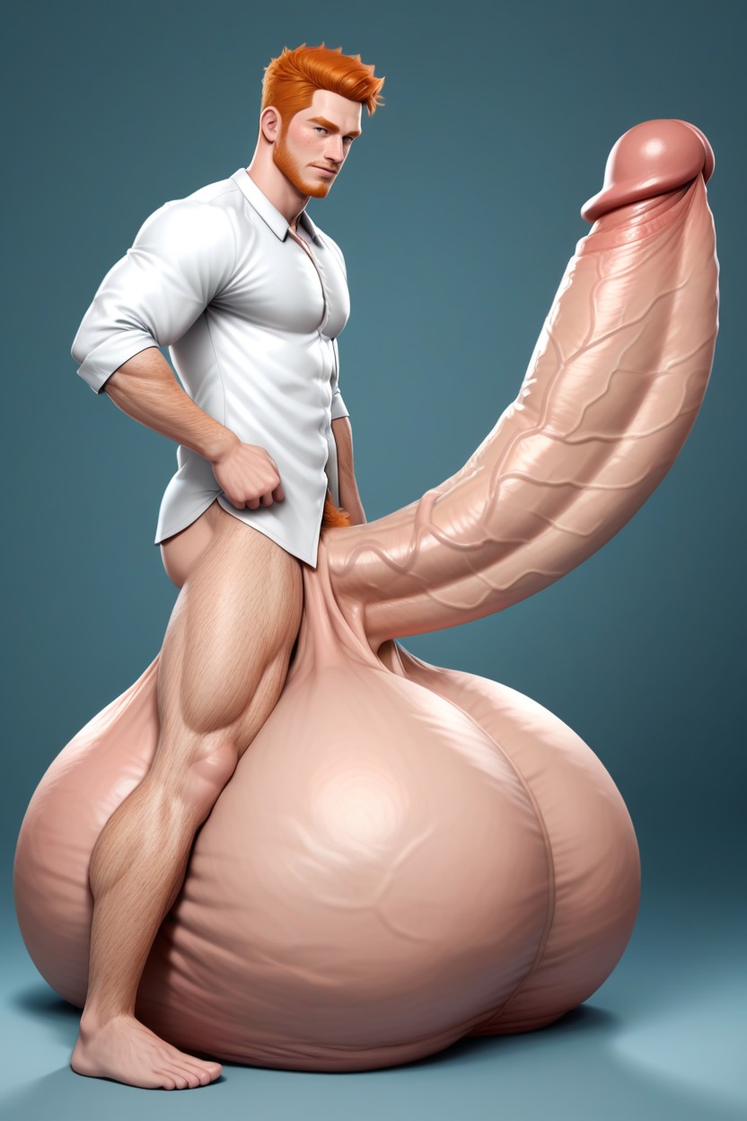 Massive Oversized Hyper Cock, Cock Bigger Than Human, Hyper Balls AI Gay Porn
