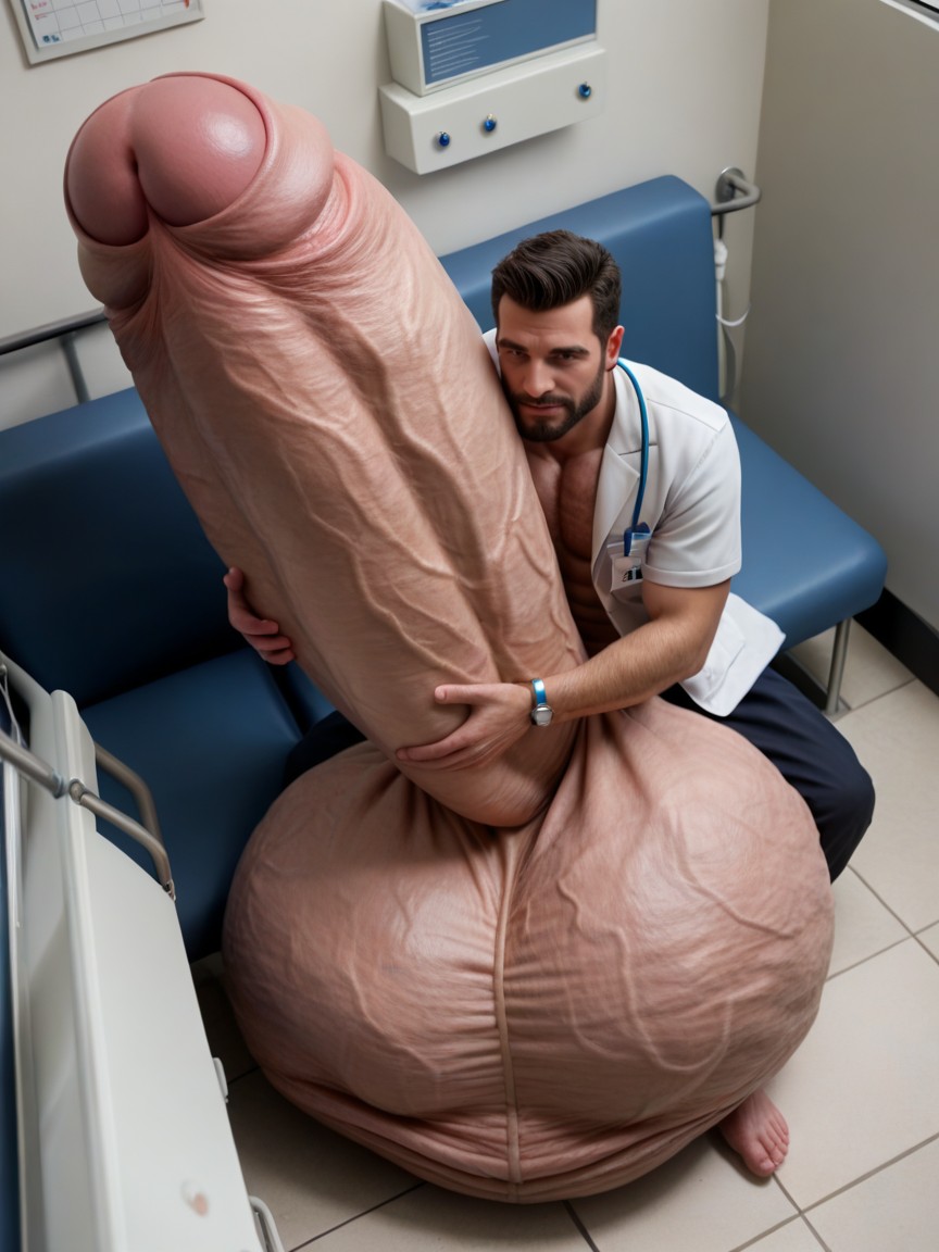 Overhead View, Indoors, Male AI Gay Porn
