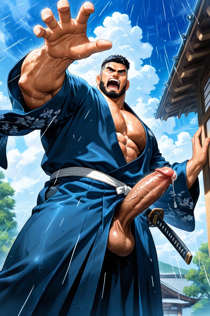 Bright Blue Sky With White Clouds, Veiny, White Rope Cords Porno gay IA