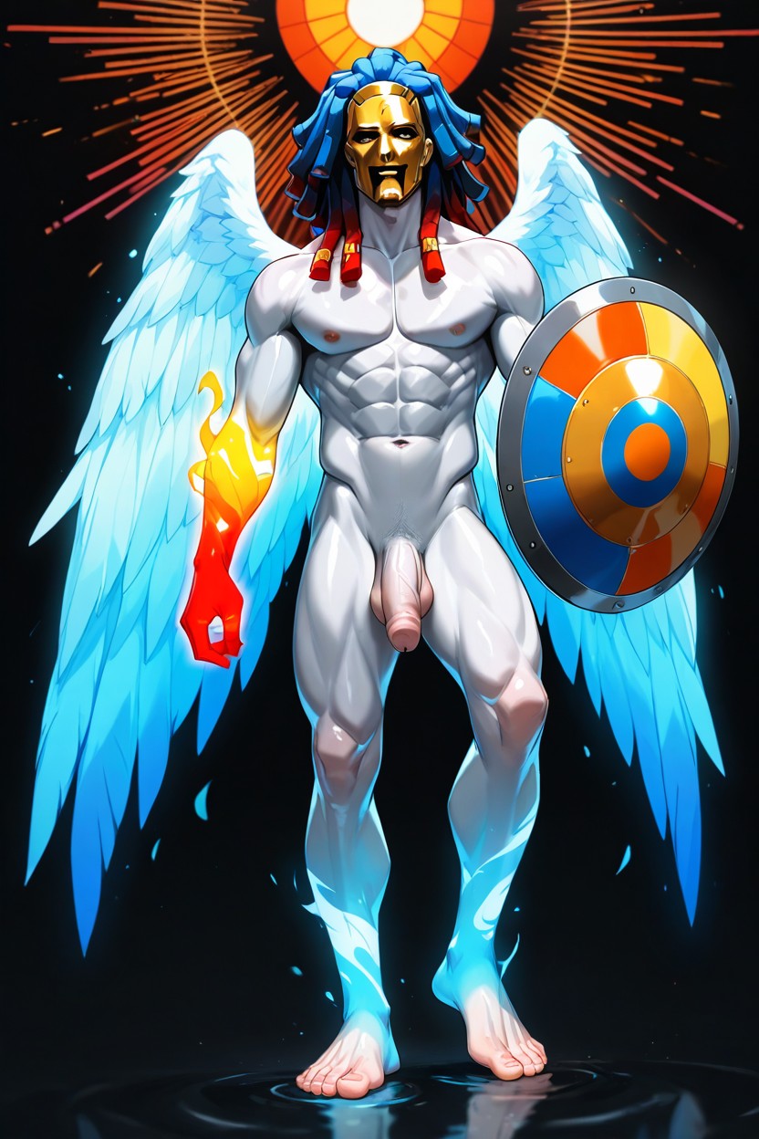 Pale Skin, Strong Lines, Fit AI Gay Porn