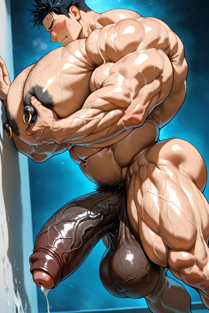 Hyper Exaggerated Gigantic Muscle Physique, Black Penis, Plusate Motionline Porno gay IA